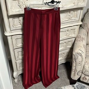*Never Worn* Endless Rose Red Pinstripe High-Waisted Trousers